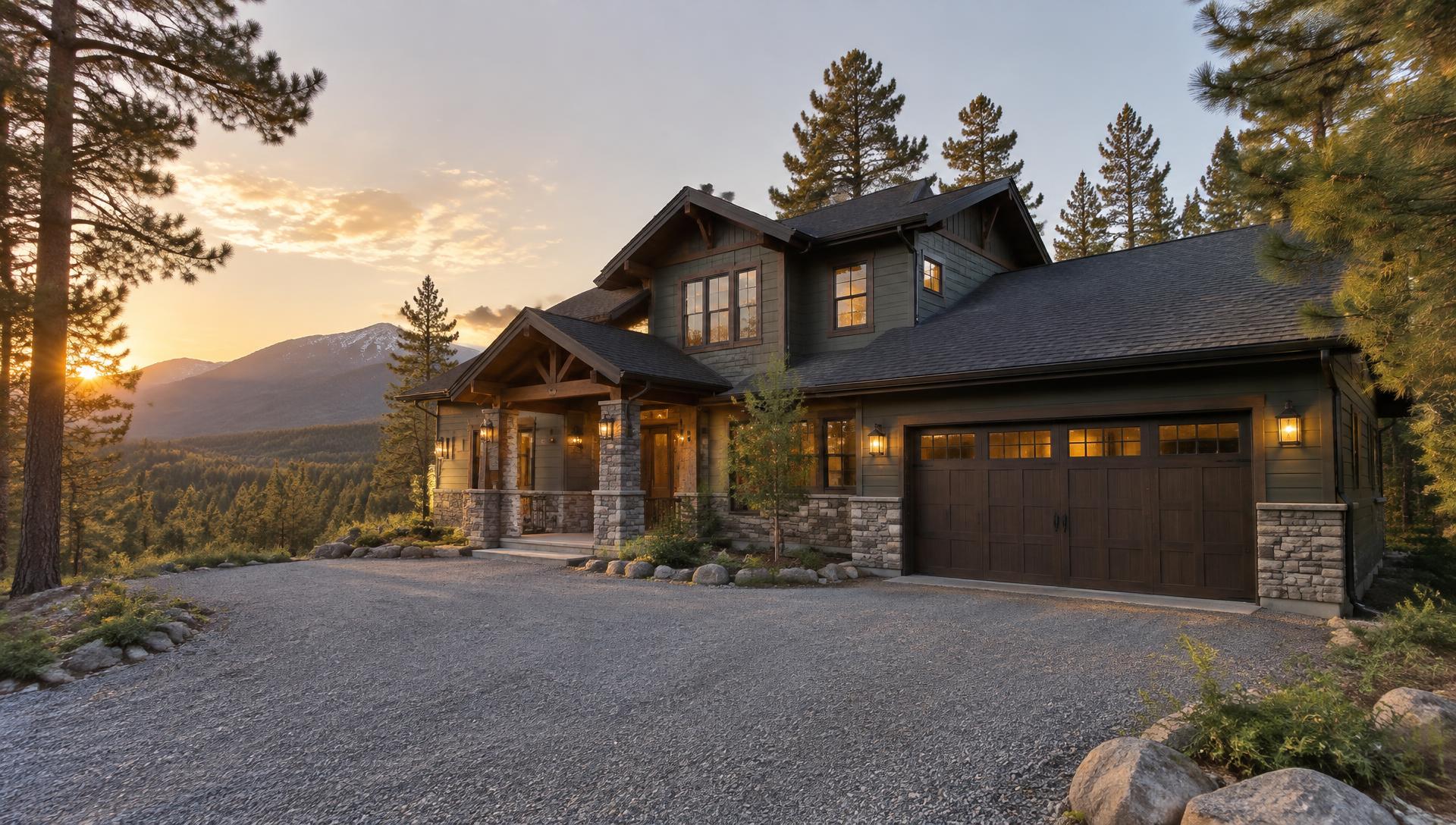 Painter rolling an interior wall in a Colorado mountain home