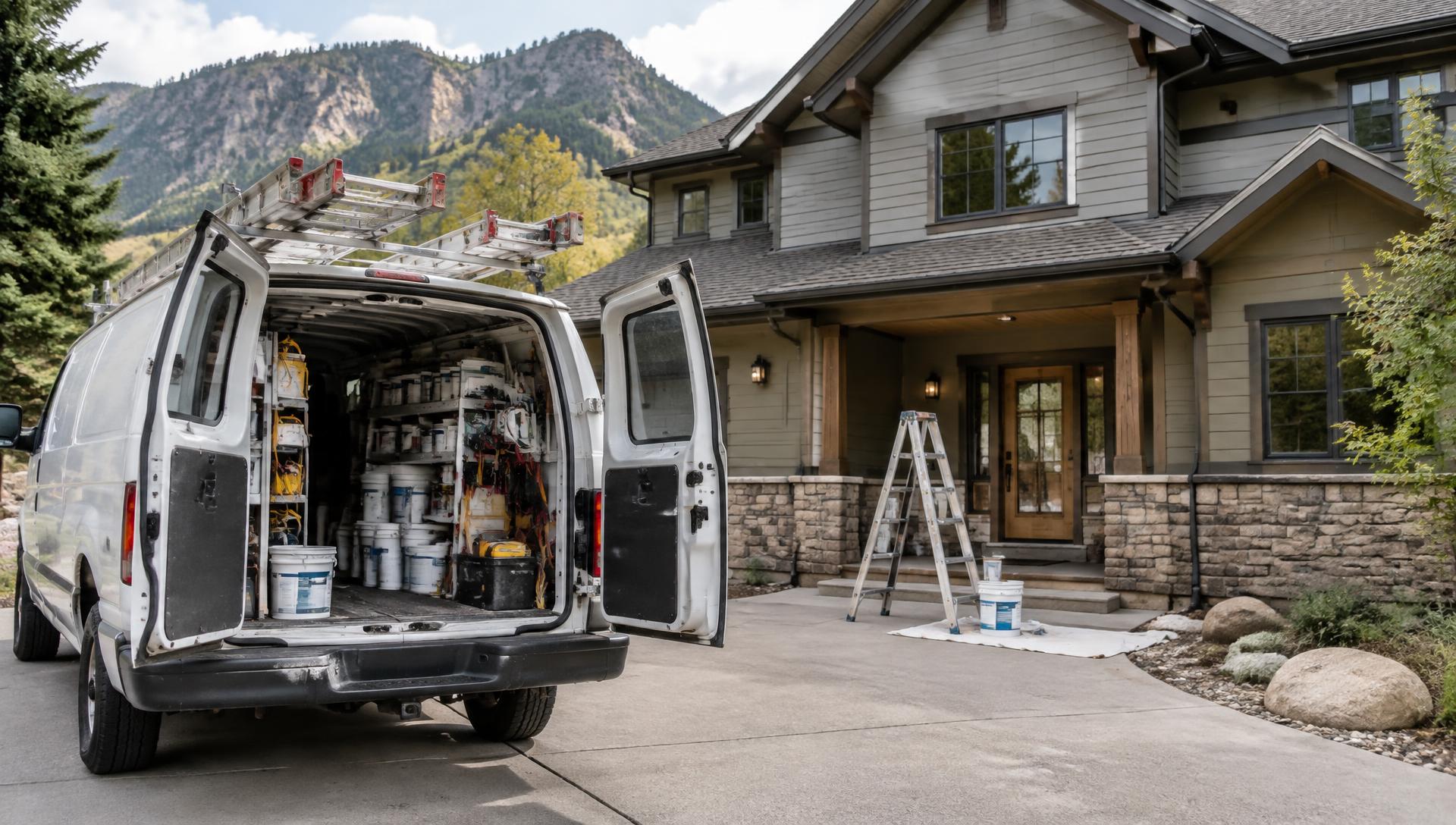 Freshly painted home exterior completed in Durango, Colorado