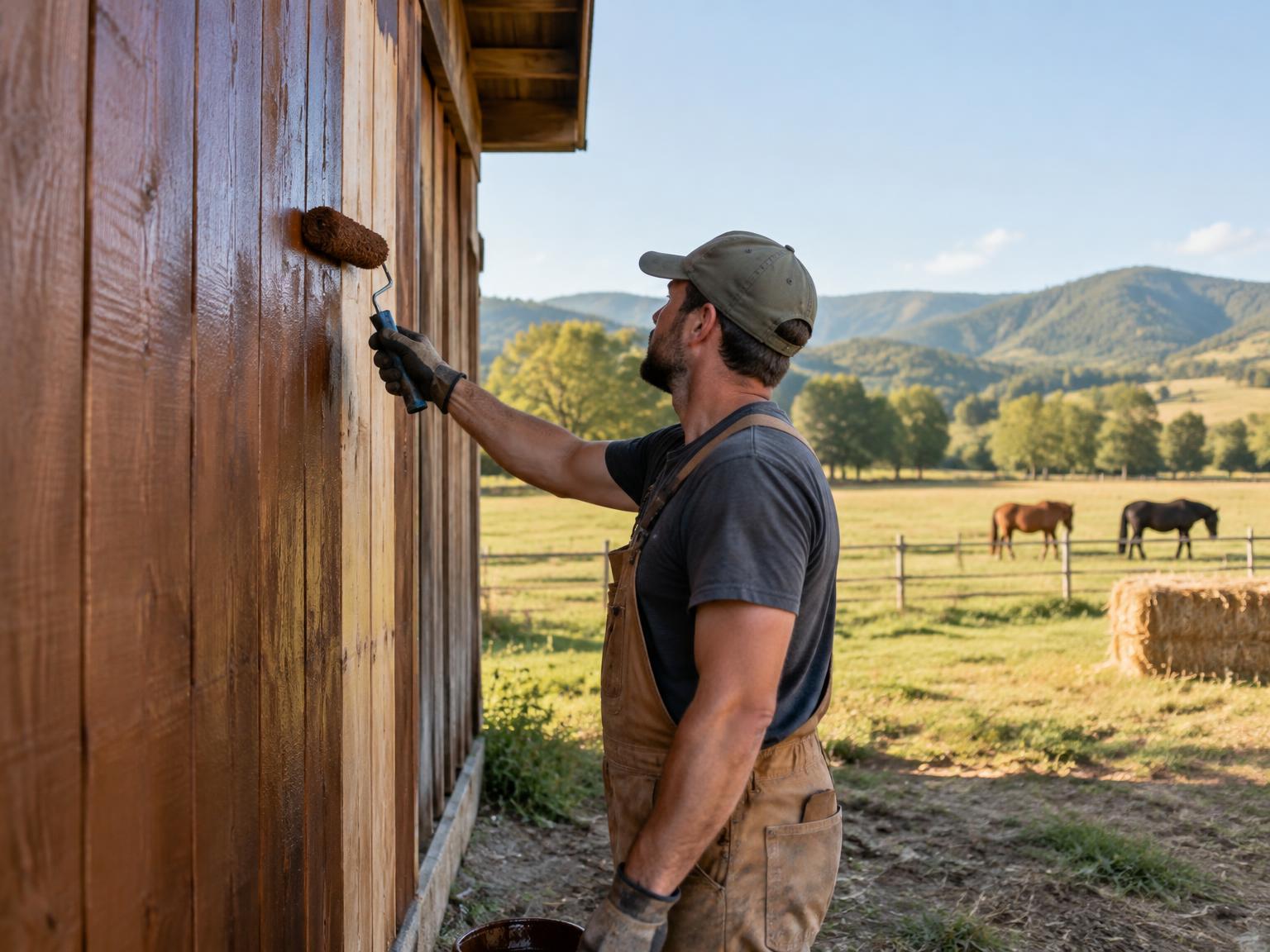 Painting crew at work on a project in Bayfield, Colorado