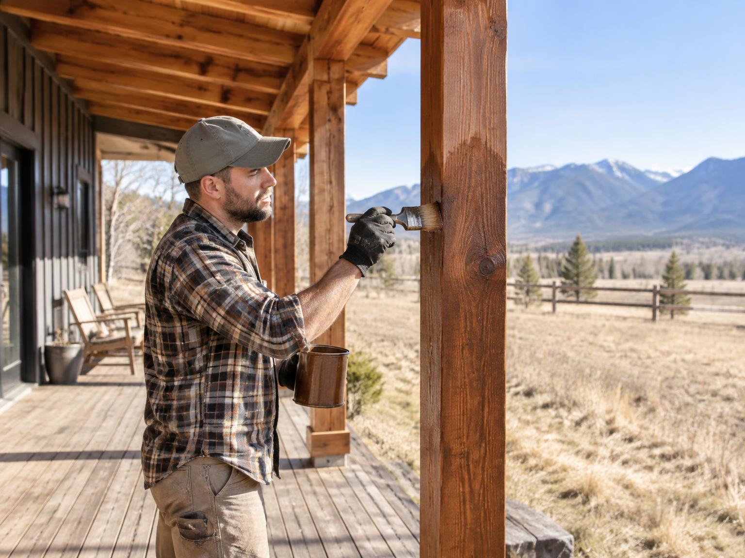 Painting crew at work on a project in Hesperus, Colorado